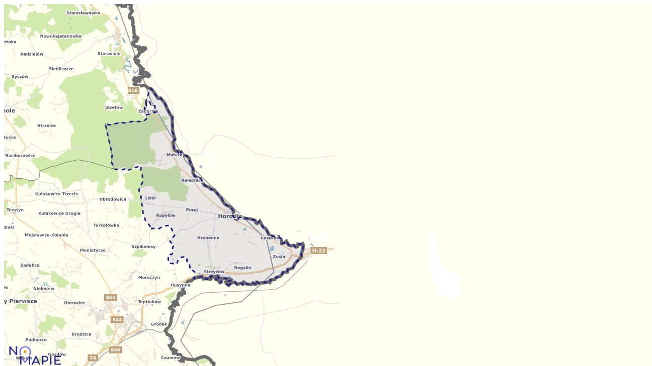 Mapa obszarów ochrony przyrody Horodła